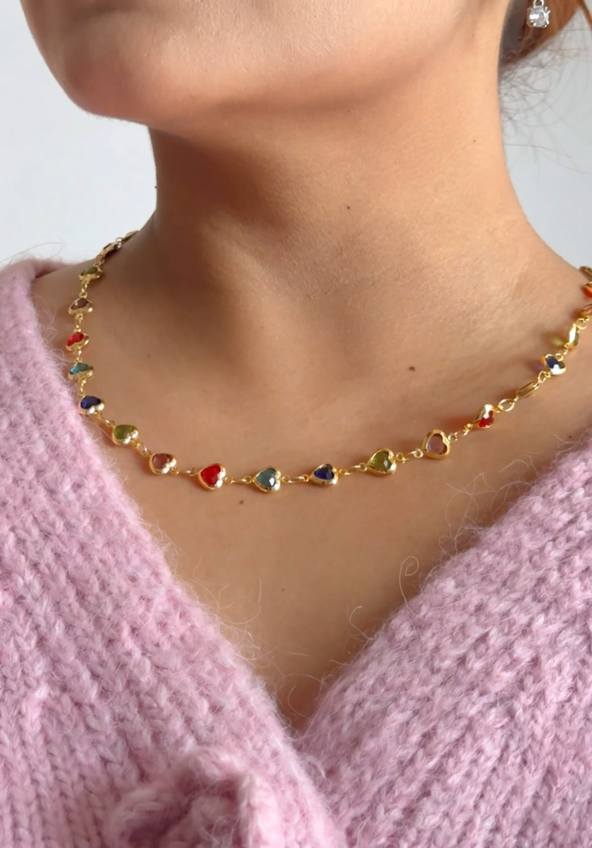 heart tie chain