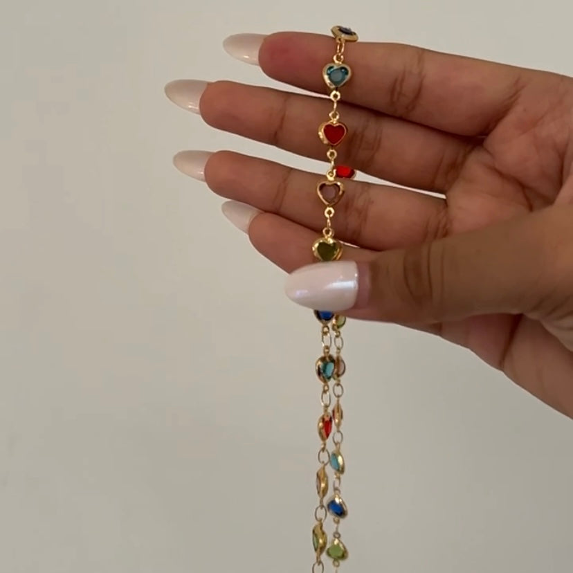 heart tie chain