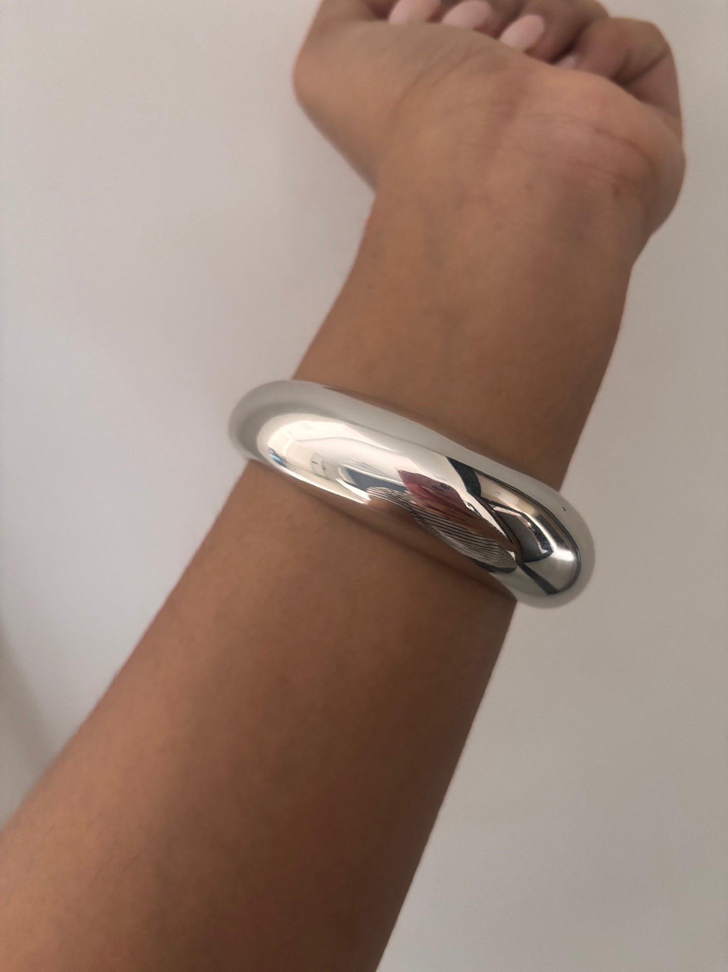 Chunky Silver Bangle