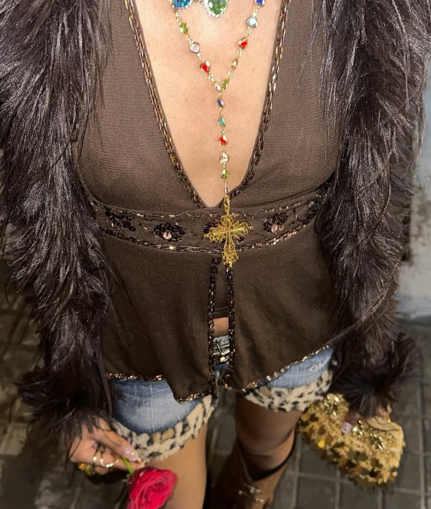 heart tie chain