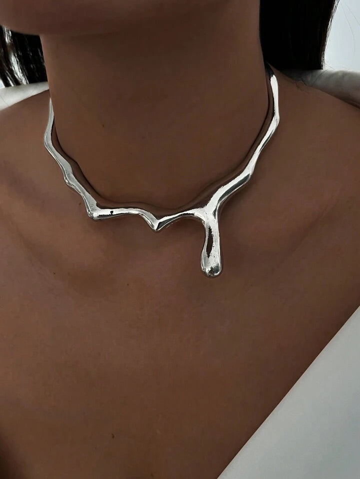 Molten Necklace (Silver)
