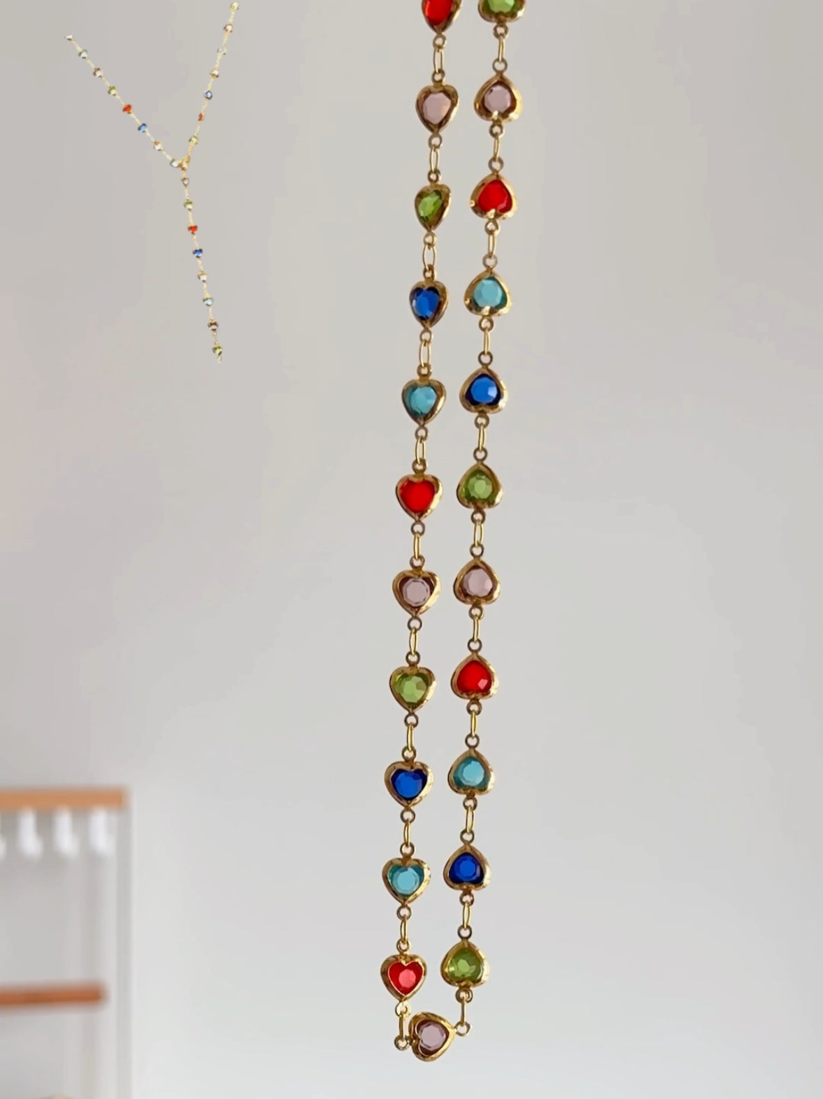 heart tie chain