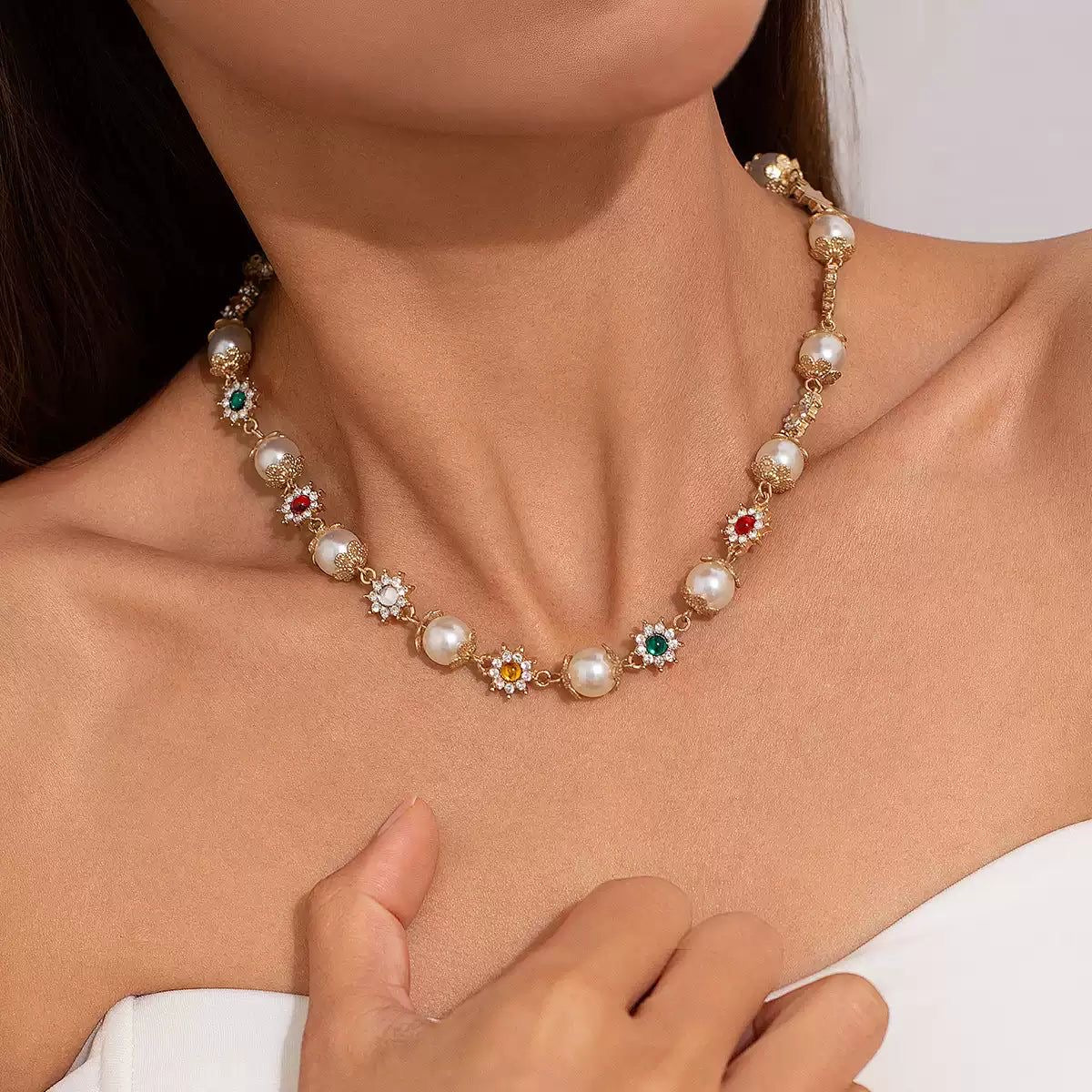 Pearl Gem Necklace