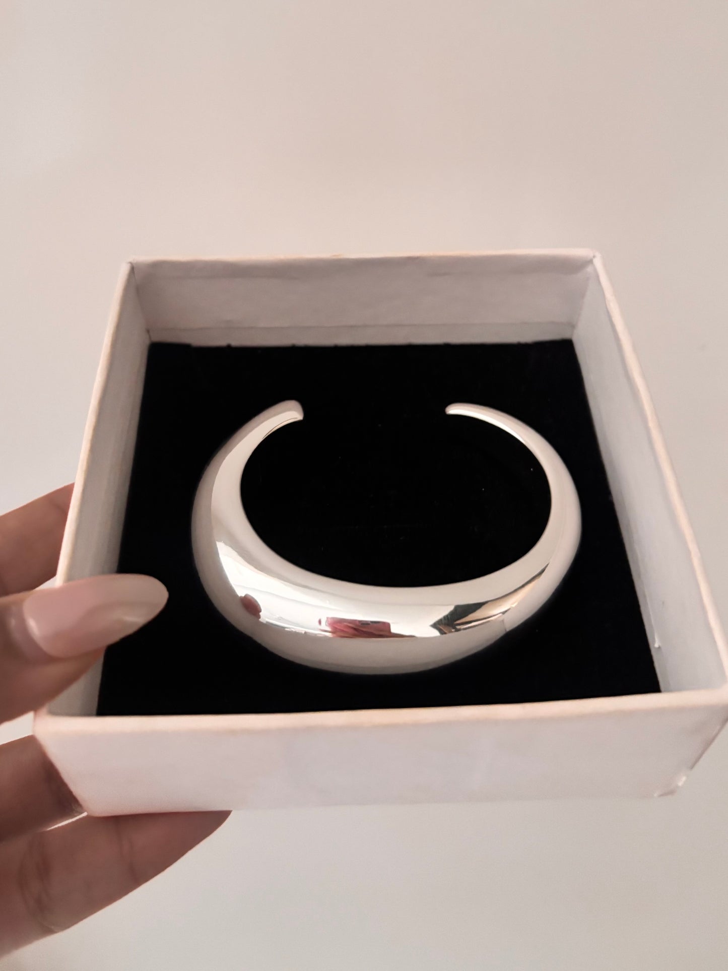 Chunky Silver Bangle