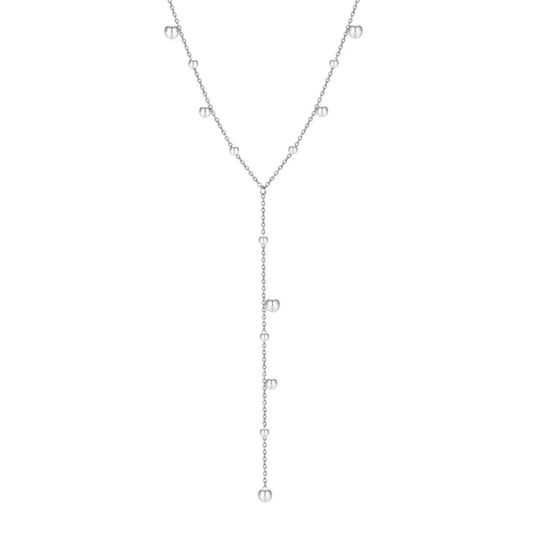 Silver tie necklace