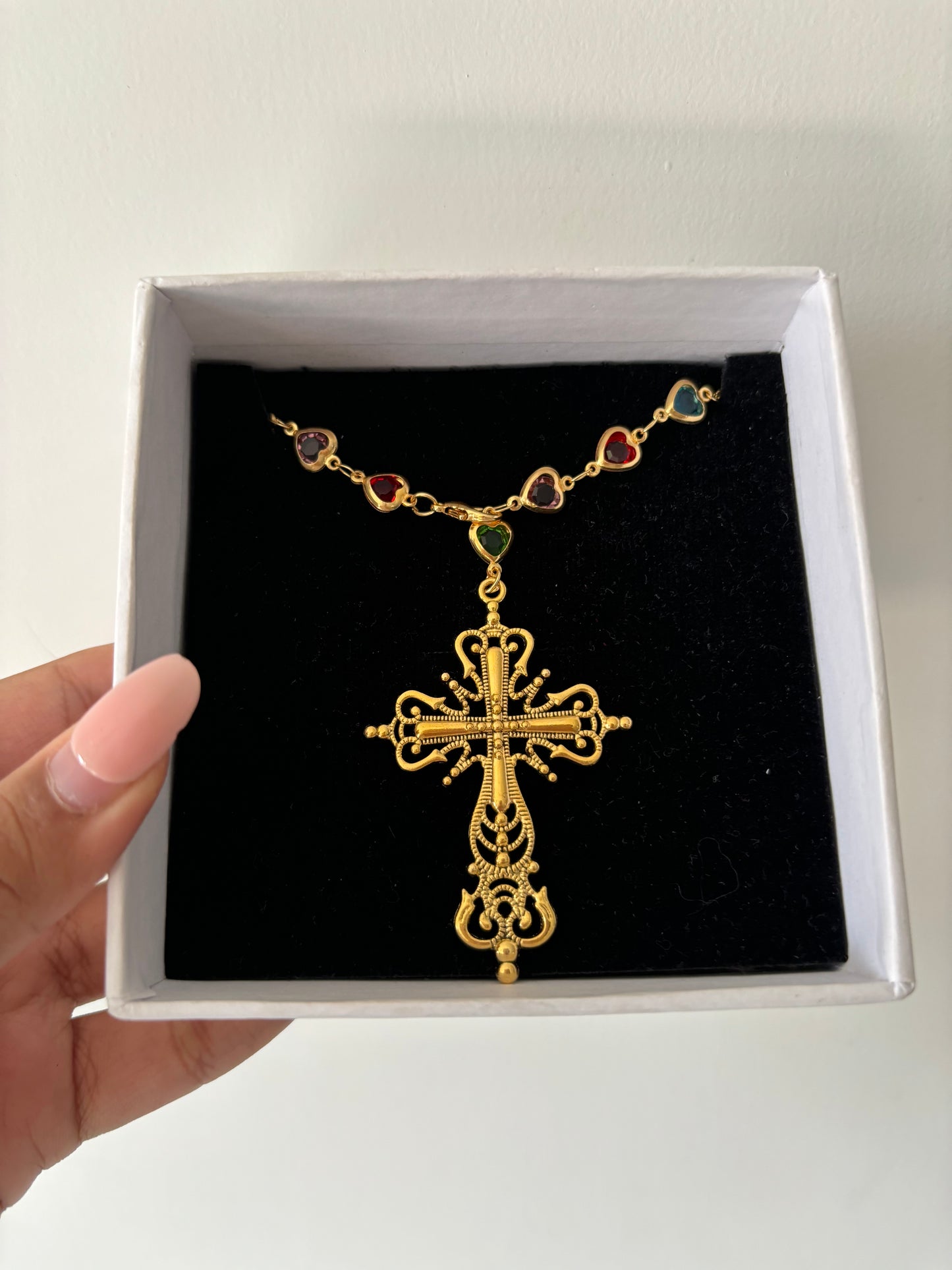 heart tie chain
