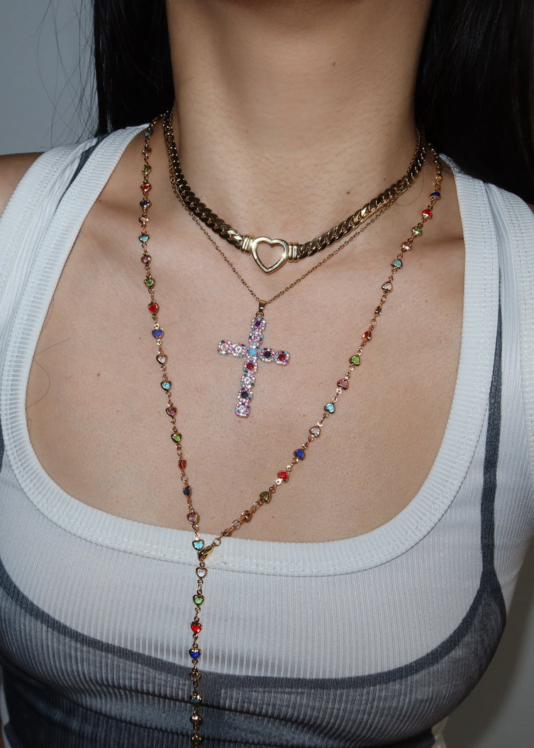 heart tie chain