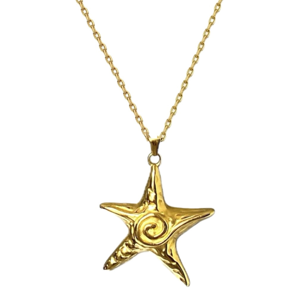 Starfish Necklace Gold
