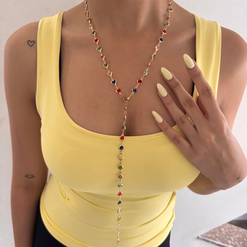 heart tie chain