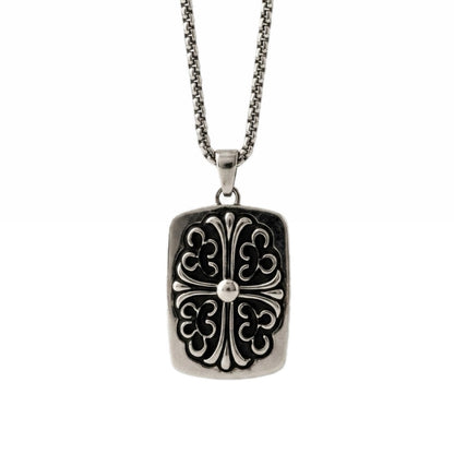 Chrome Tag Necklace
