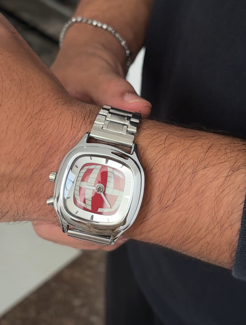 Y2k Digital Watch Red (Square)