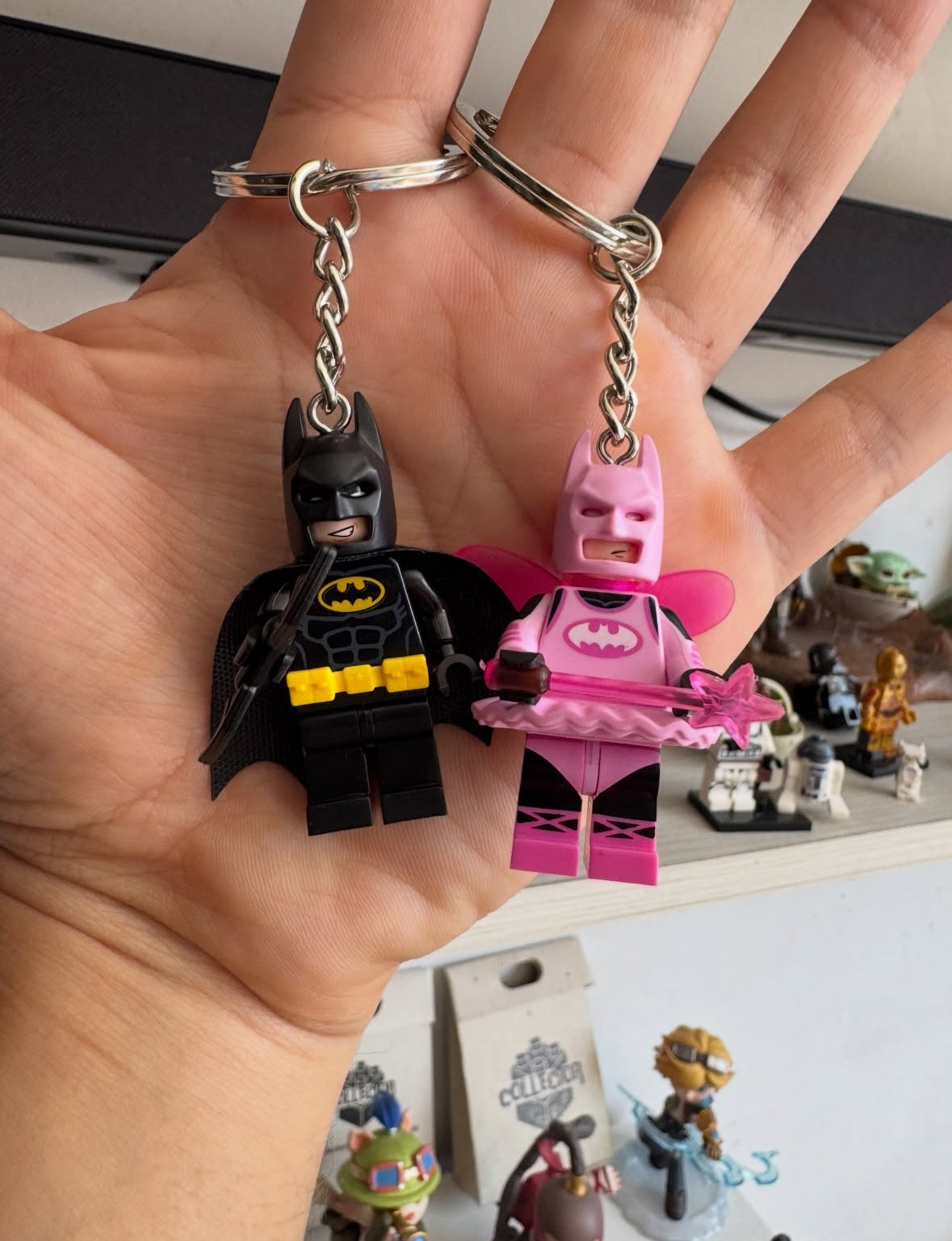 Batman & Batgirl Keychain