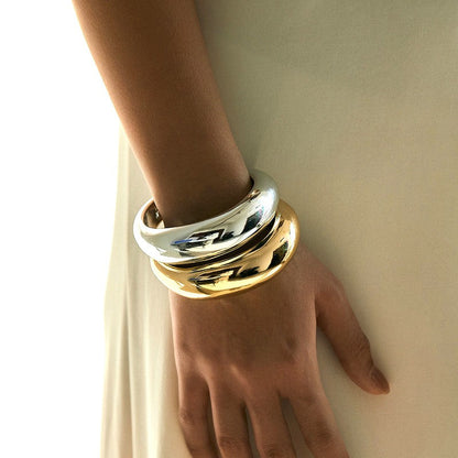 Chunky Silver Bangle