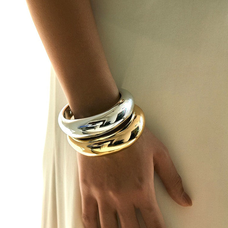 Chunky Silver Bangle