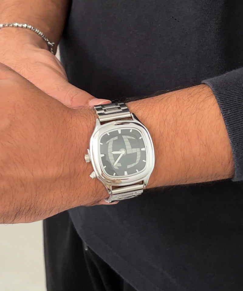 Y2k Digital Watch Black (Square)