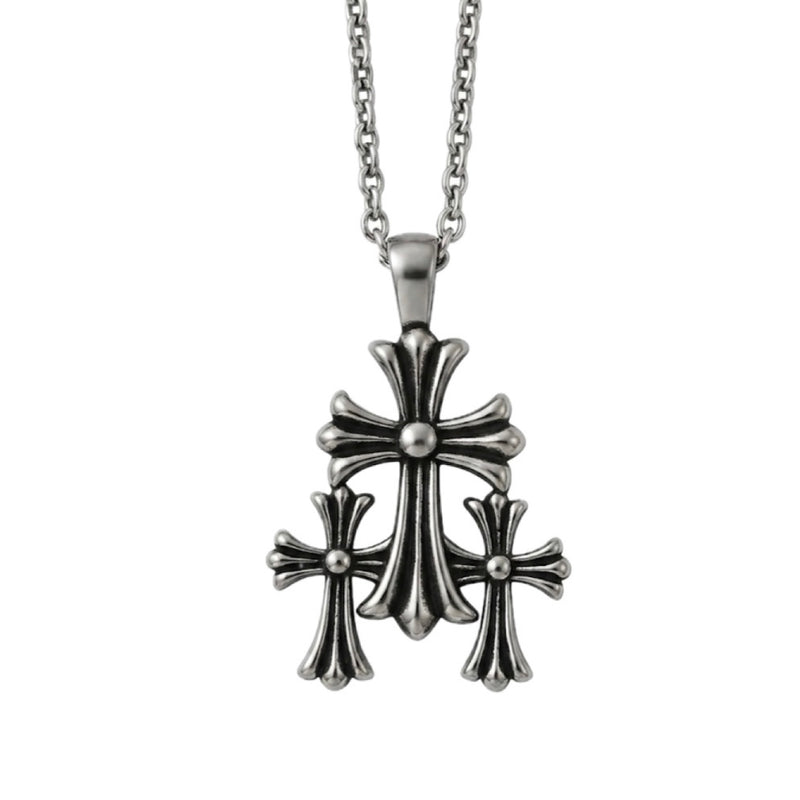 Triple cross necklace