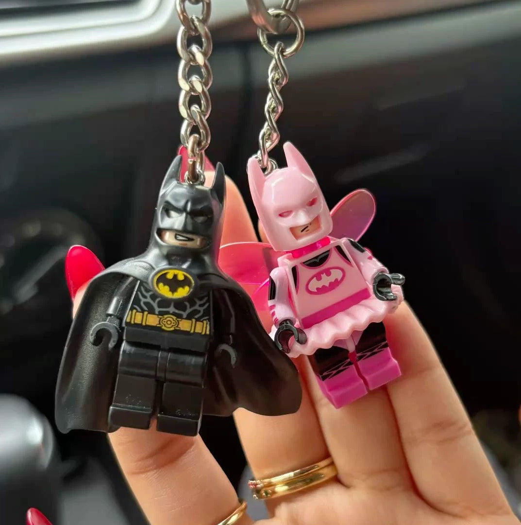 Batman & Batgirl Keychain
