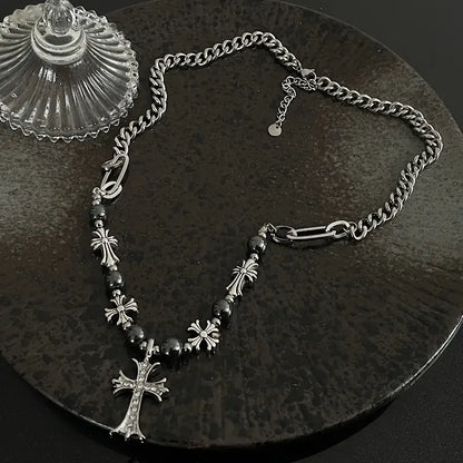 Chrome Beaded Necklace
