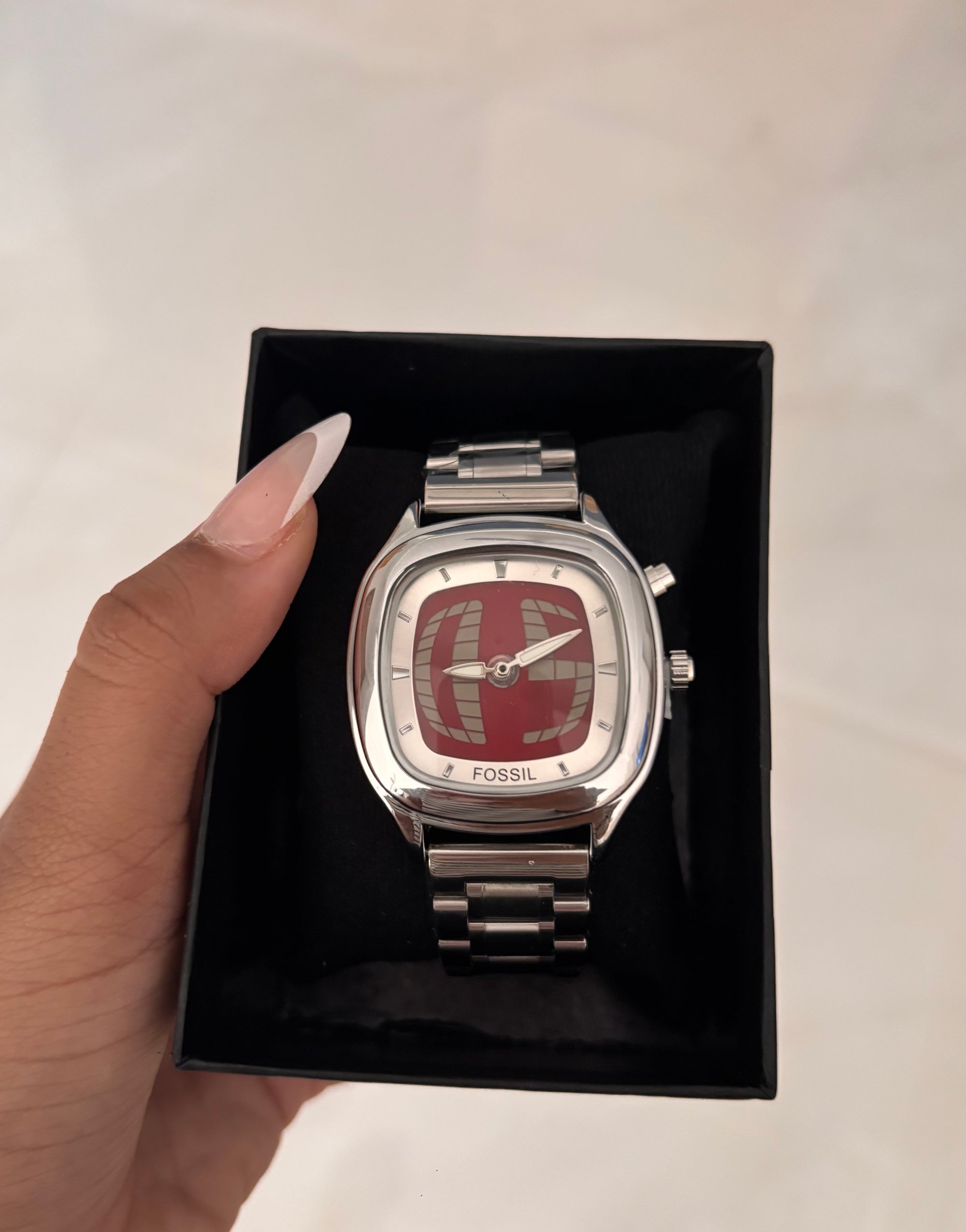Y2k Digital Watch Red (Square)