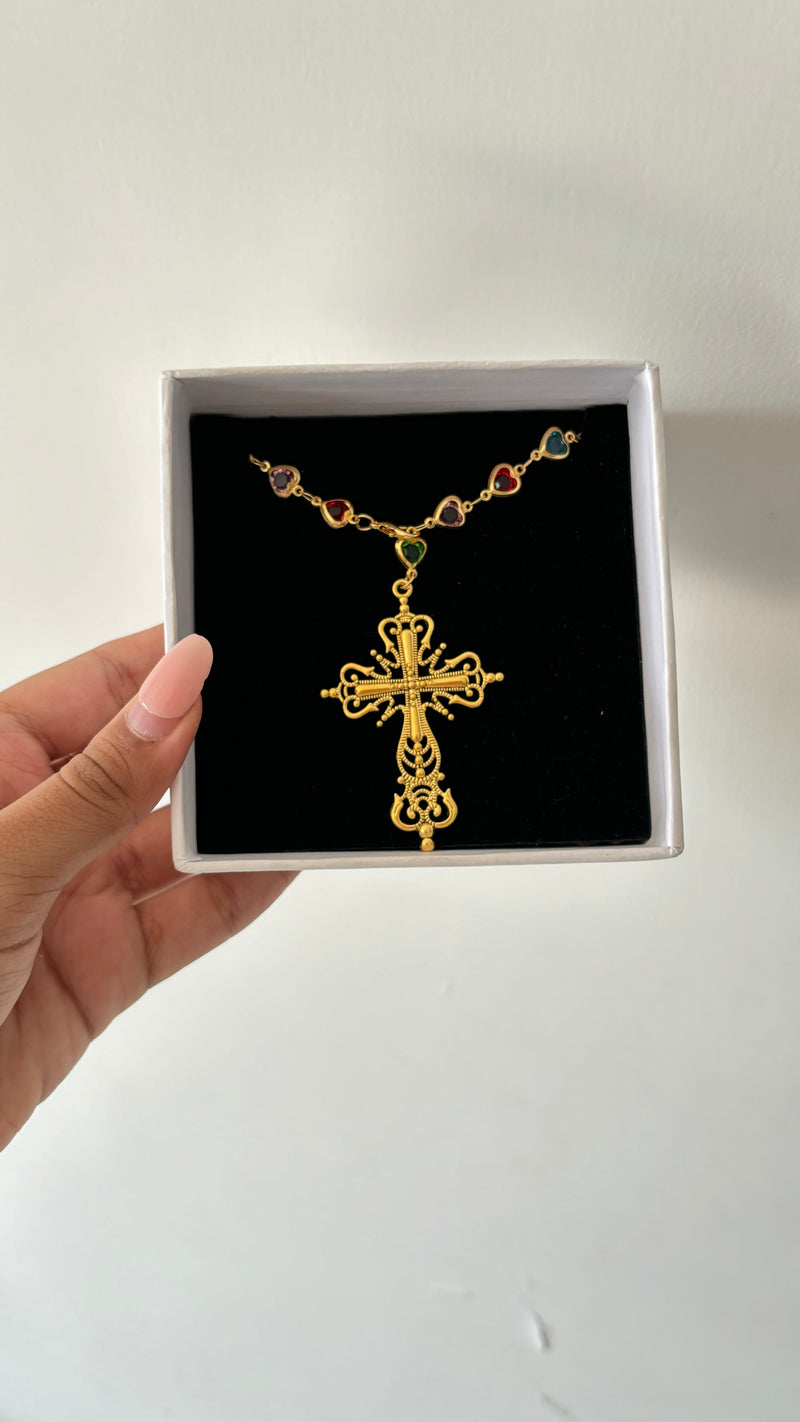heart tie chain