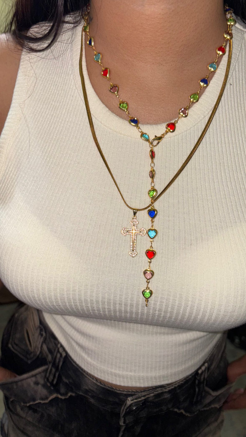 heart tie chain