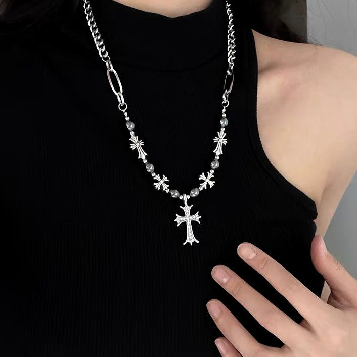 Chrome Beaded Necklace