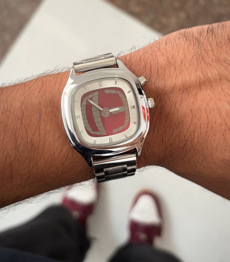 Y2k Digital Watch Red (Square)