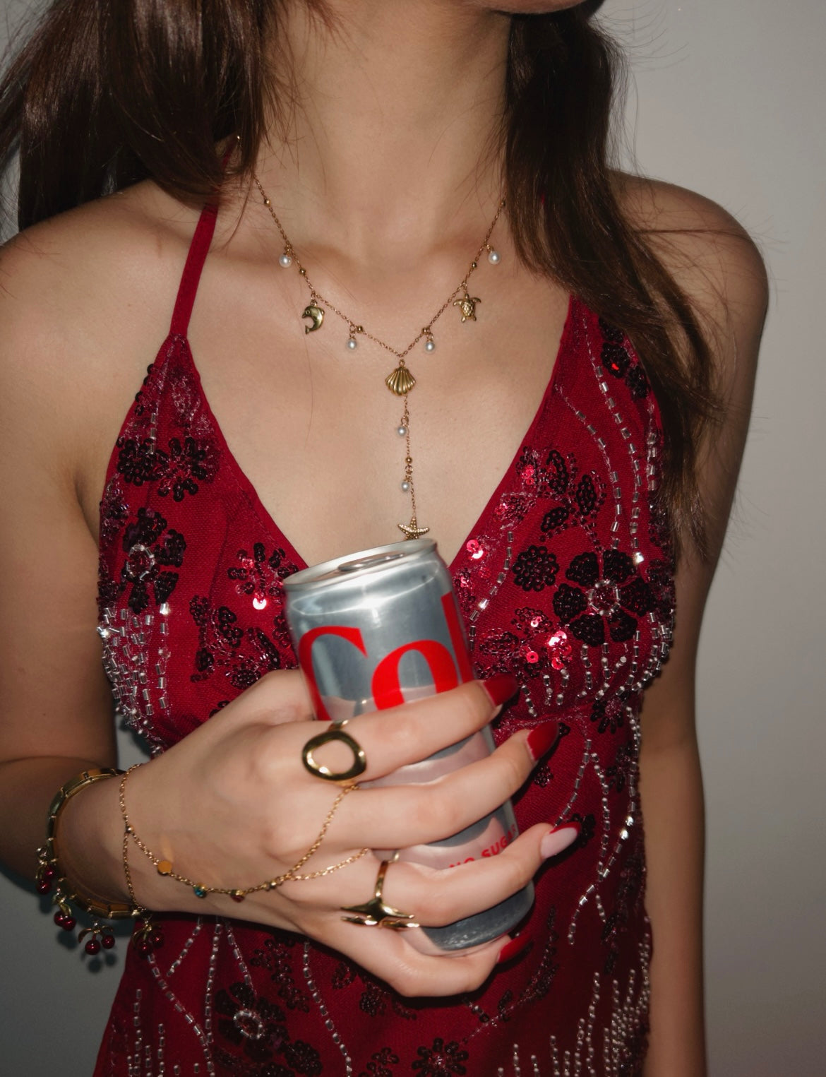 Aqua Charm Necklace