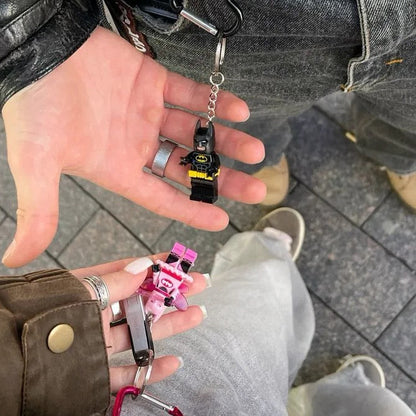 Batman & Batgirl Keychain