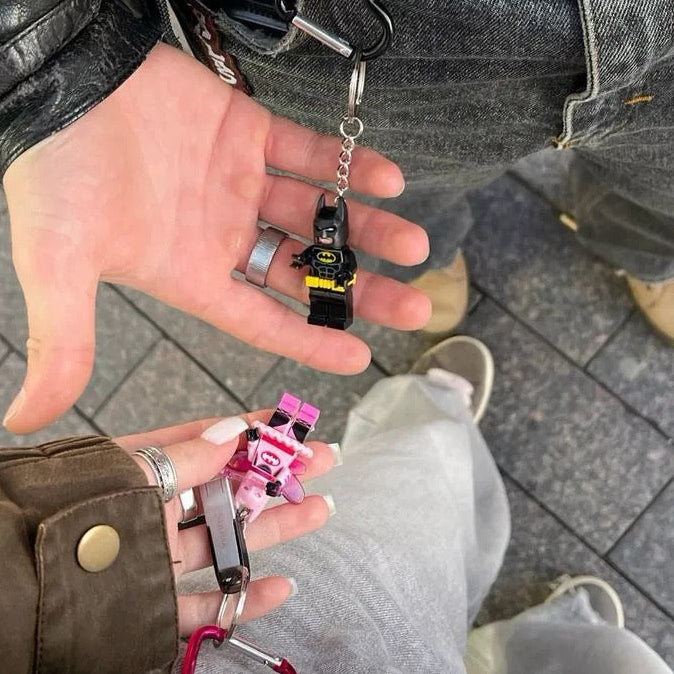 Batman & Batgirl Keychain