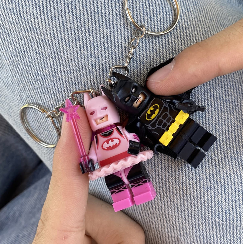 Batman & Batgirl Keychain