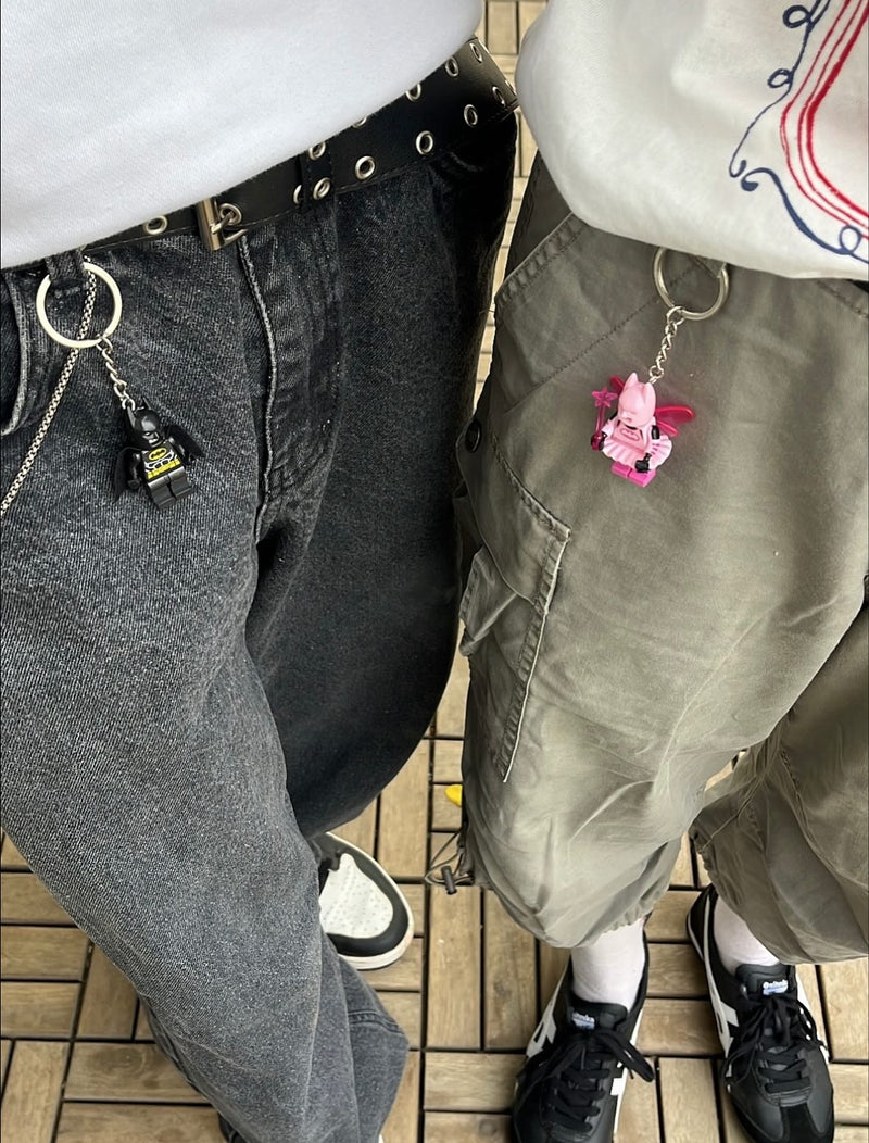 Batman & Batgirl Keychain