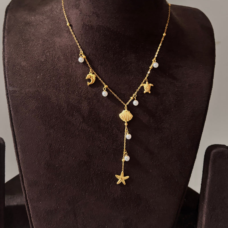 Aqua Charm Necklace
