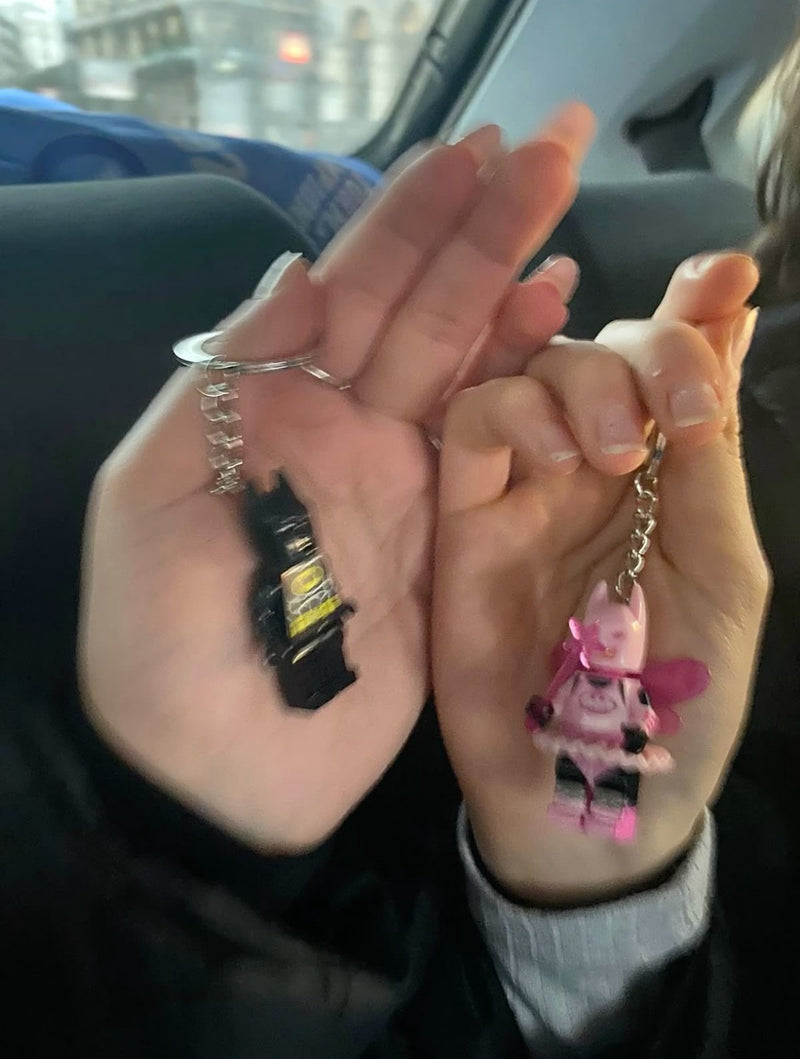 Batman & Batgirl Keychain