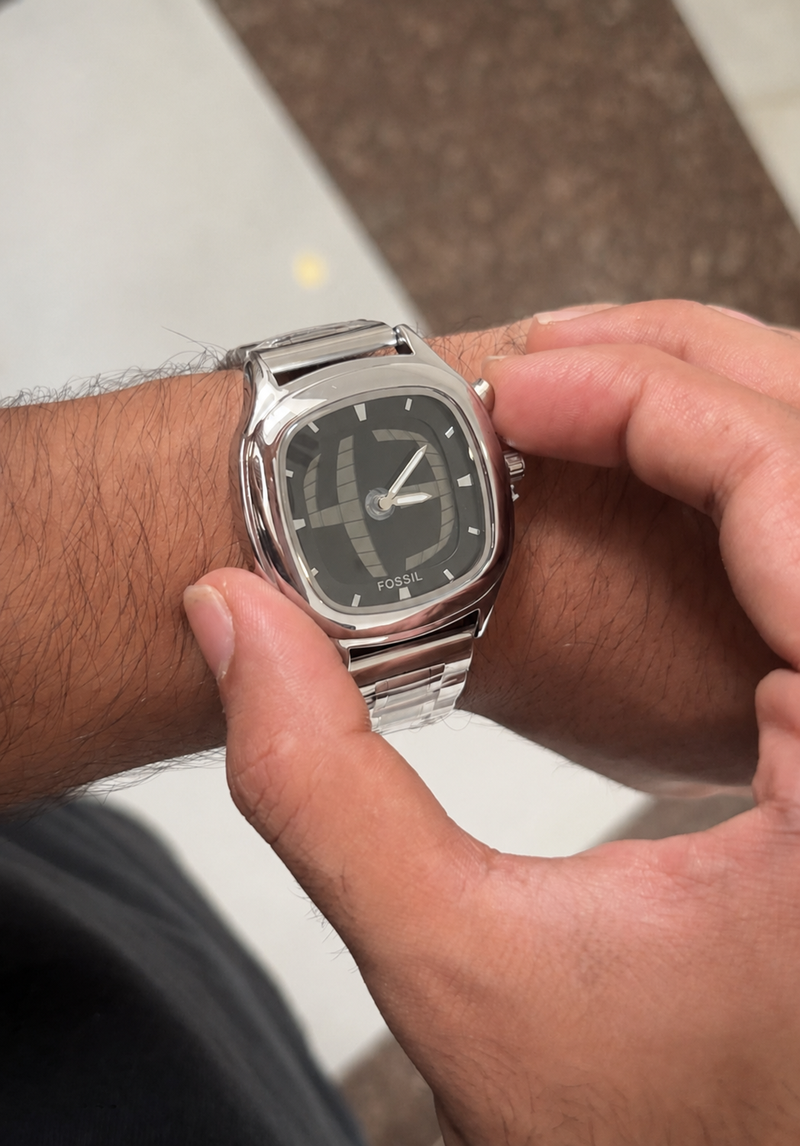 Y2k Digital Watch Black (Square)
