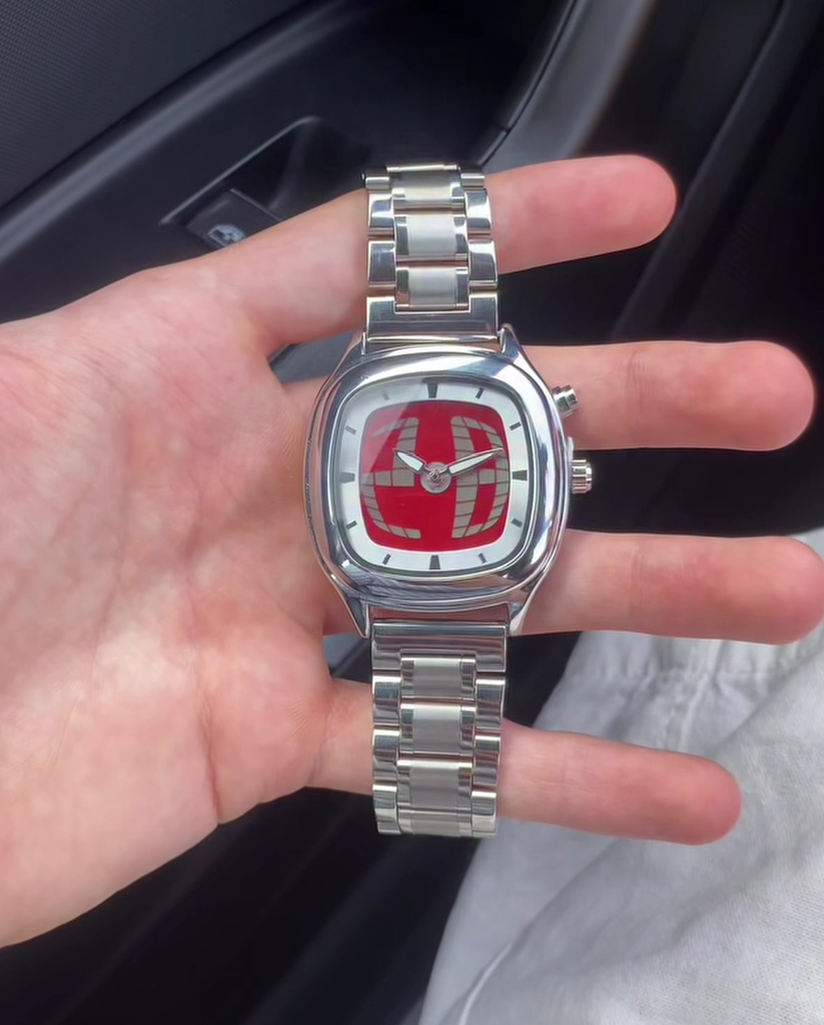 Y2k Digital Watch Red (Square)