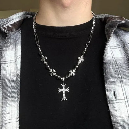 Chrome Beaded Necklace