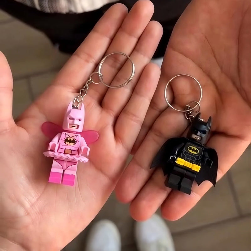 Batman & Batgirl Keychain