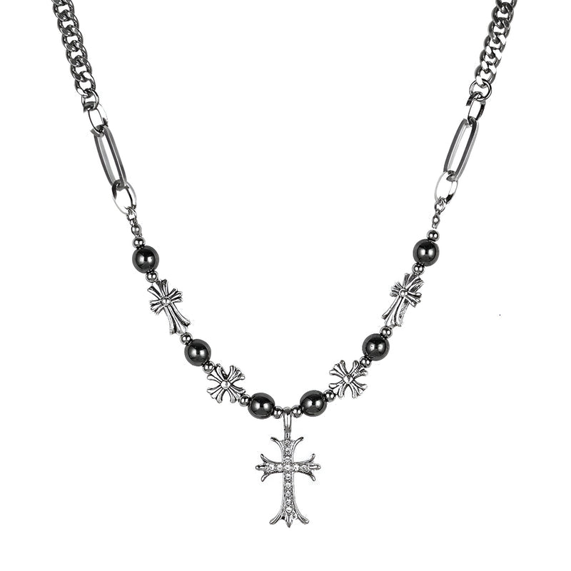 Chrome Beaded Necklace
