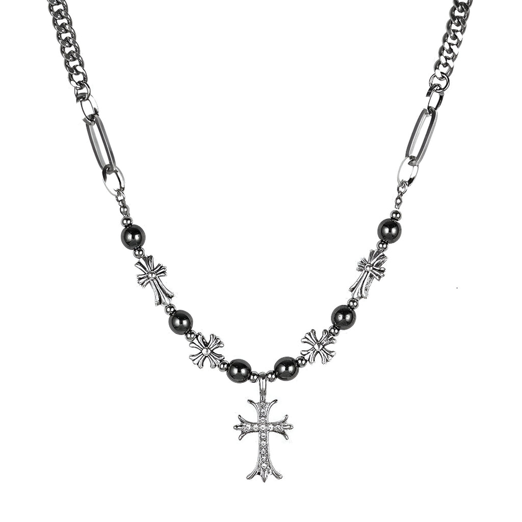 Chrome Beaded Necklace