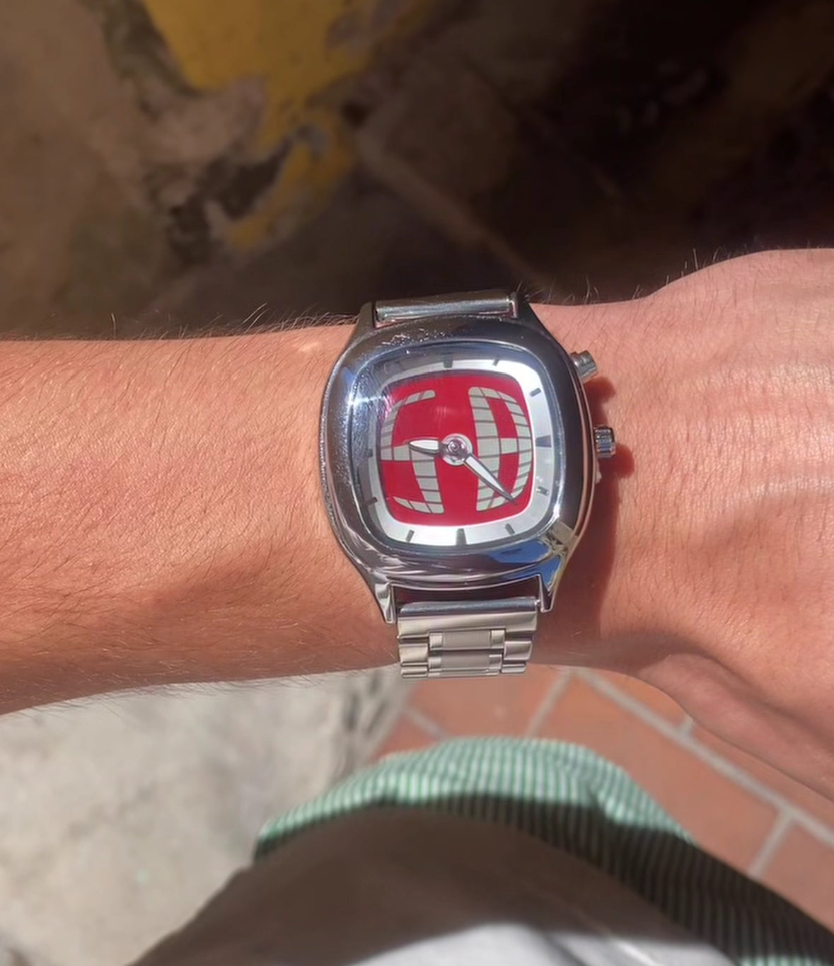 Y2k Digital Watch Red (Square)