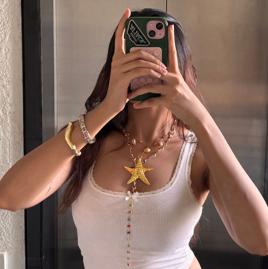 Starfish Necklace Gold