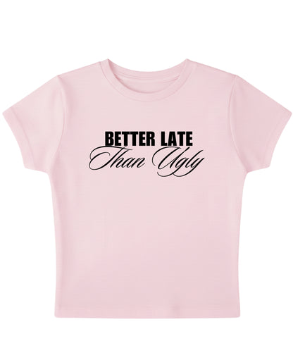Baby Pink Baby Tee Front Design