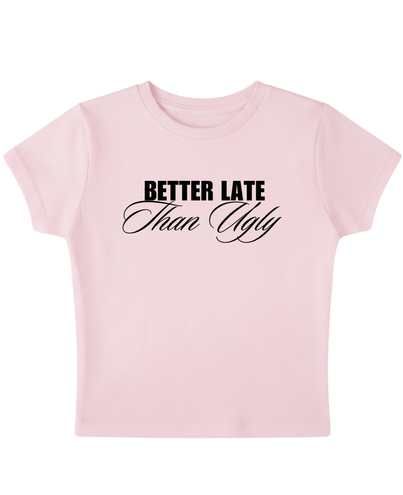 Baby Pink Baby Tee Front Design
