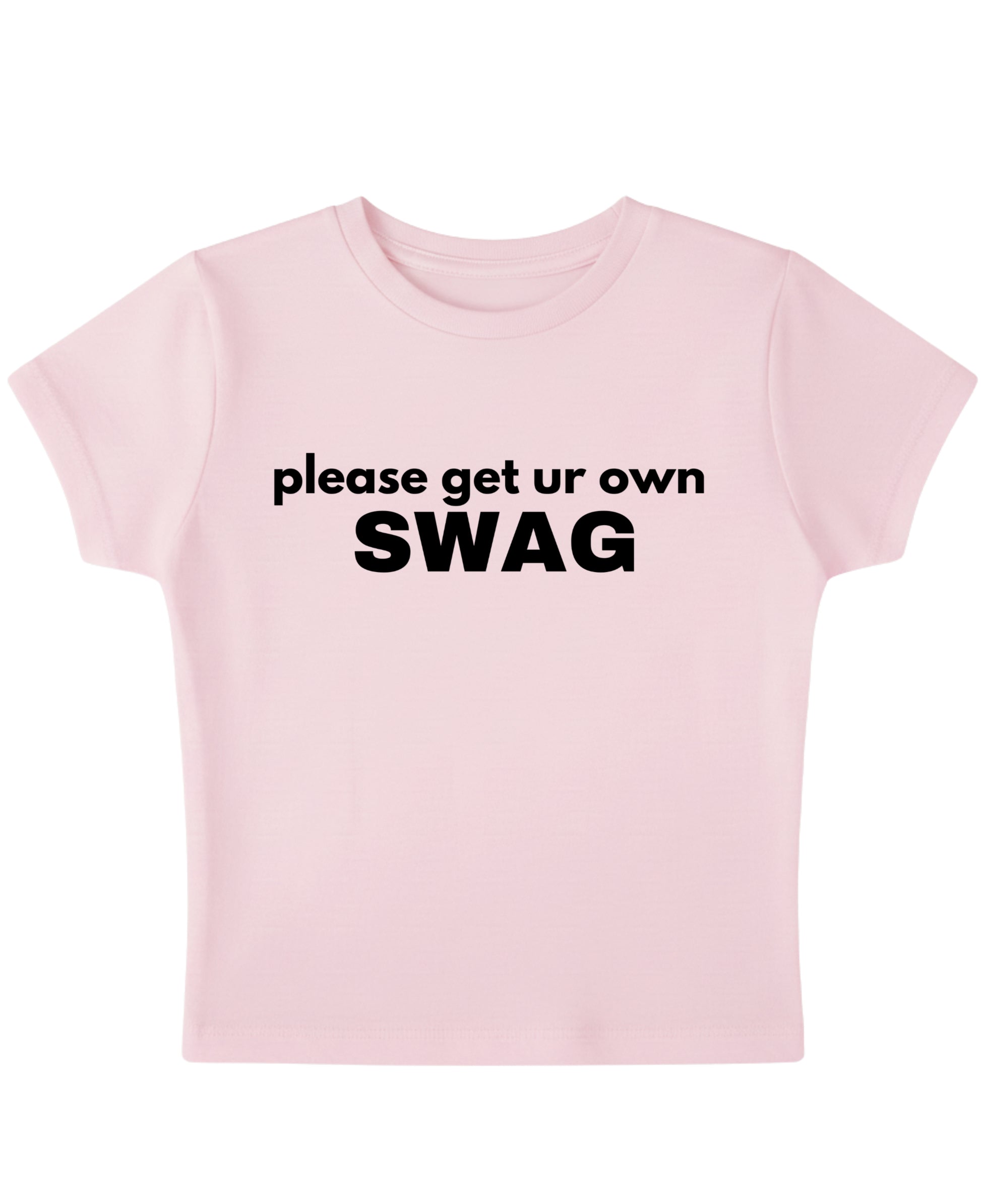 Baby Pink Baby Tee Front Design