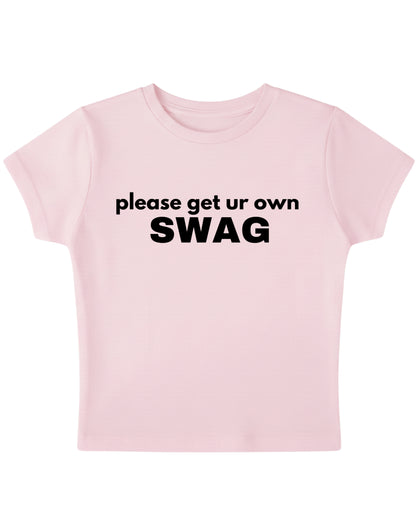 Baby Pink Baby Tee Front Design