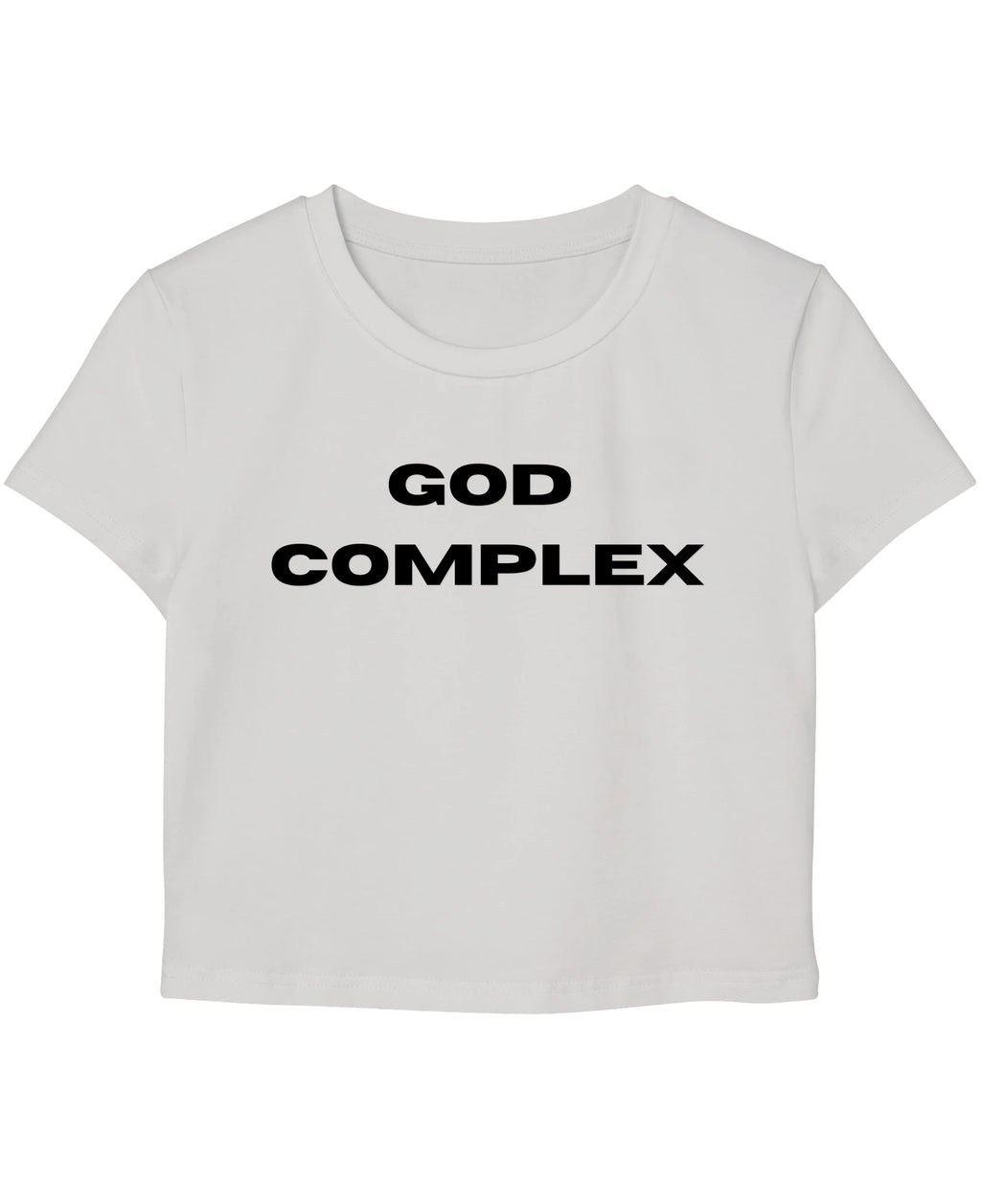 White Baby Tee Front Design