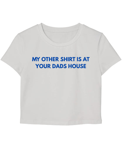 White Baby Tee Front Design