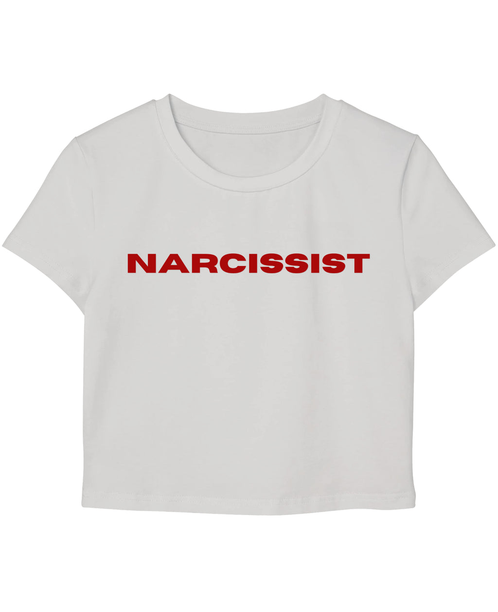 White Baby Tee Front Design