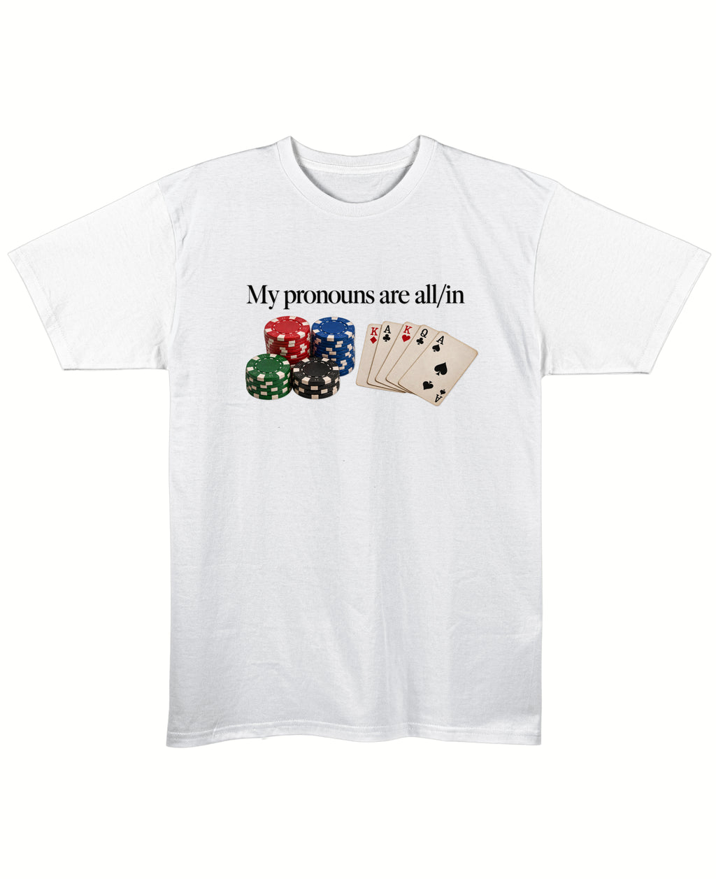 White Regular Fit T-shirt Front Design